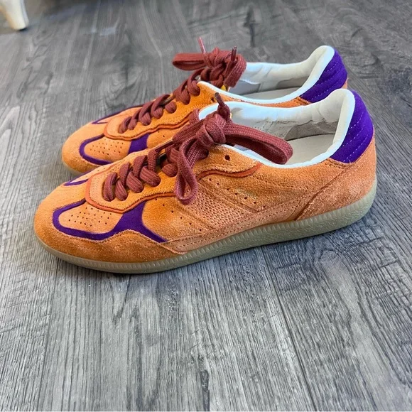 Alohas TB.490 RIFE ORANGE LEATHER SNEAKERS - Picture 7 of 13